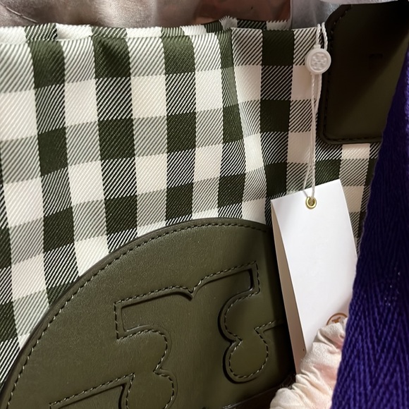 Tory Burch Ella Gingham Tote Bag 🌿🤍 - Picture 16 of 16